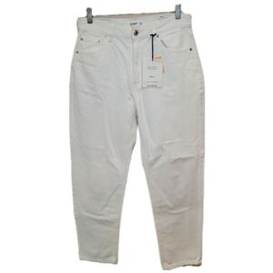 Pull & Bear White Mom High Rise Jean